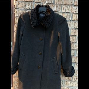 Niccolini Black/Dark Grey coat in Size 7 - 8